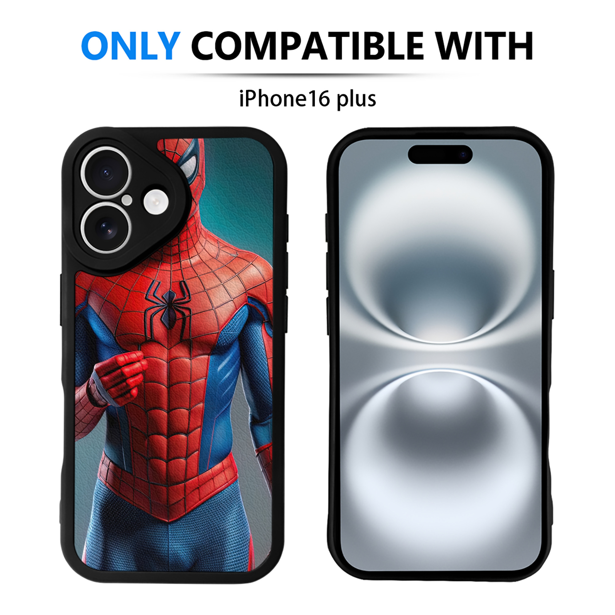 Spider Man スパイダーマン 【iPhone 16シリーズ対応】シリコンスマホケース（レザー調） 材質：シリコン